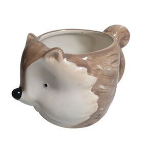 Pier 1 Cute Hedgehog Ceramic Coffee Mug Squirrel Chipmunk Hedgehog Animal